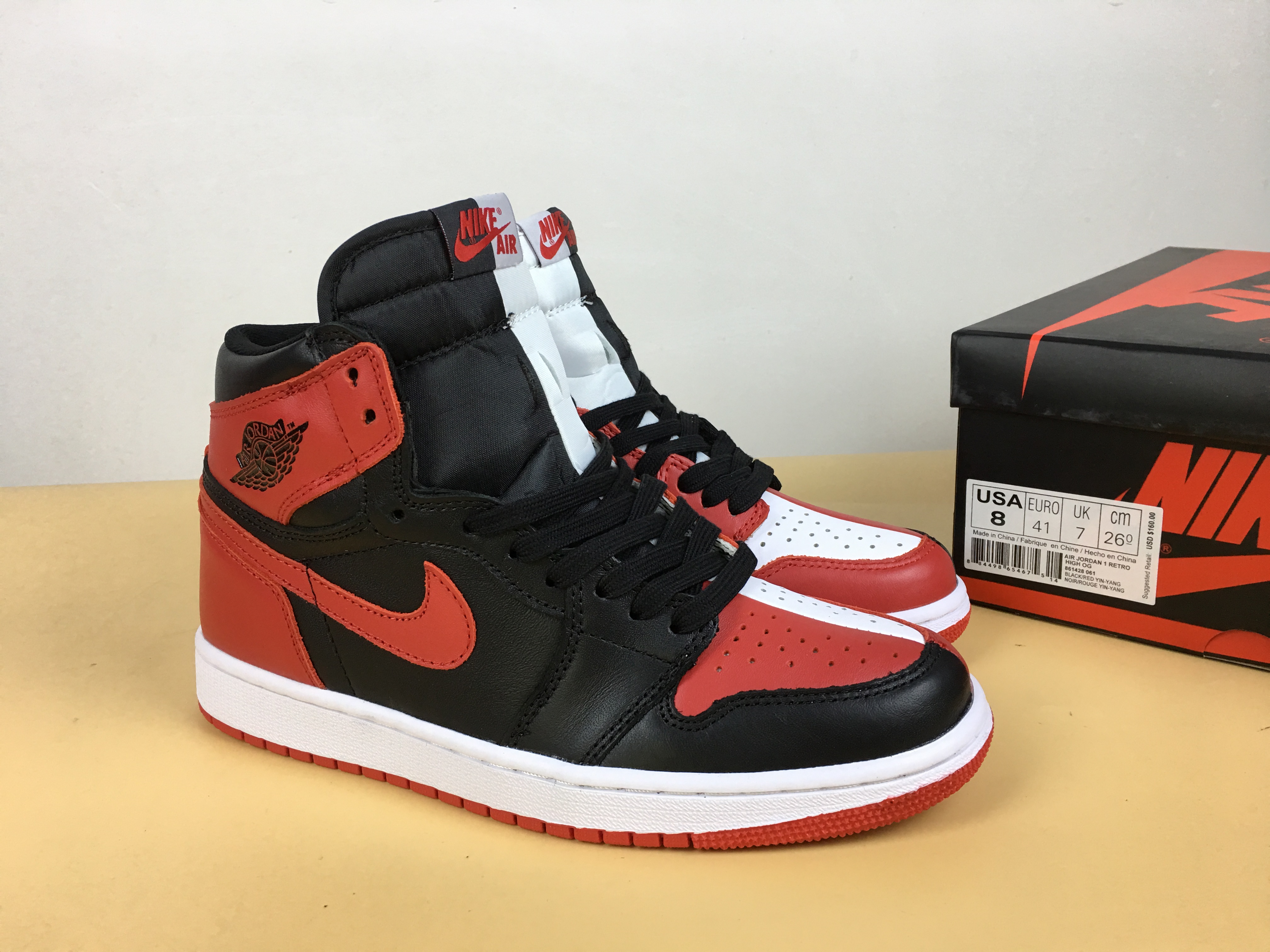 Air Jordan 1 Homage To Home Black Red White Shoes